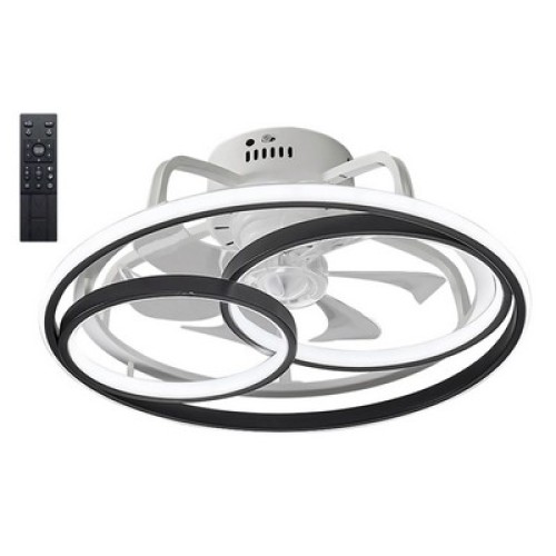 FAN VENTILATION WITH LIGHT  HLL-0108 BLACK 21cm